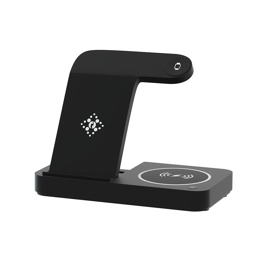 QuadCharger - 4 in 1 Wireless Charger - LED - Black