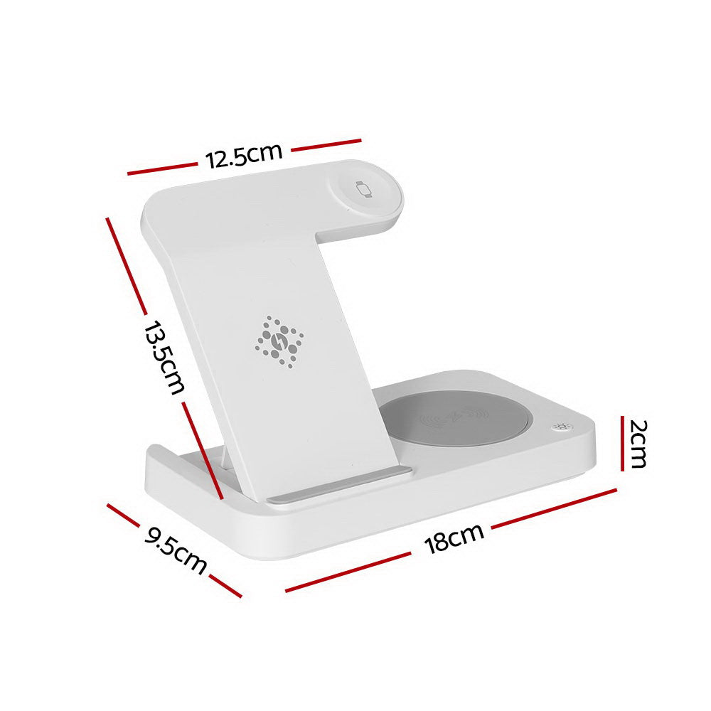 PowerHub 4 in 1 Wireless Charger - LED - White