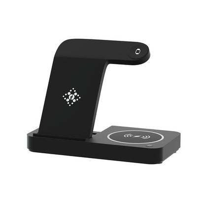 QuadCharger - 4 in 1 Wireless Charger - LED - Black
